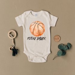 Body niemowlęce bawełna organiczna koszykarz