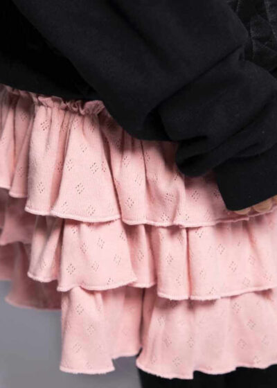 Różowa spódniczka z falbankami dla dziewczynki