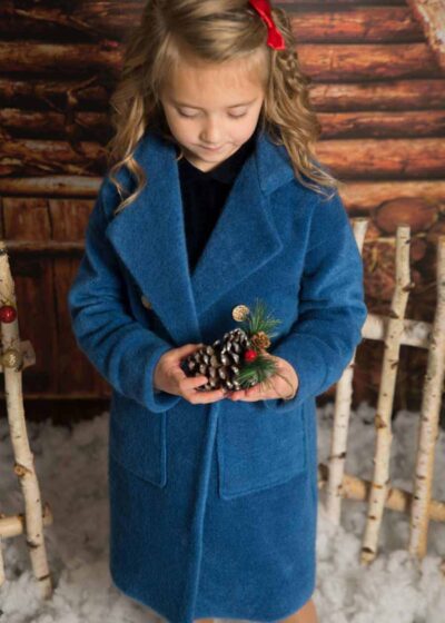 Wełniany płaszczyk dla dziewczynki alpaka