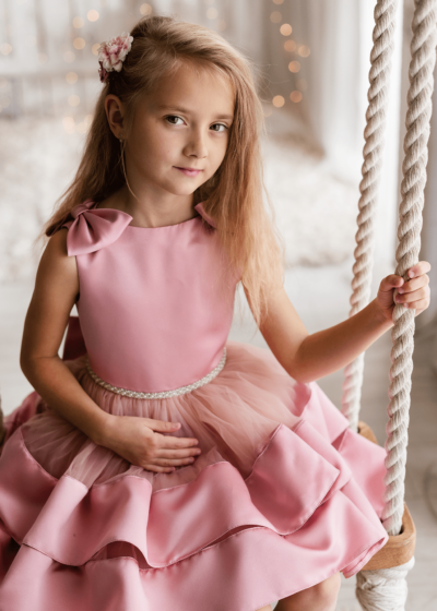 Chloe sukienka dla dziewczynki na wesele różowa