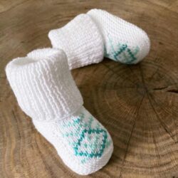 Wełniane buciki niemowlęce handmade