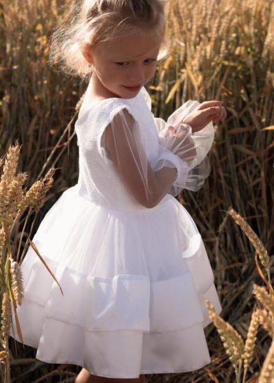 Amelia biała sukienka pokomunijna dla dziewczynki