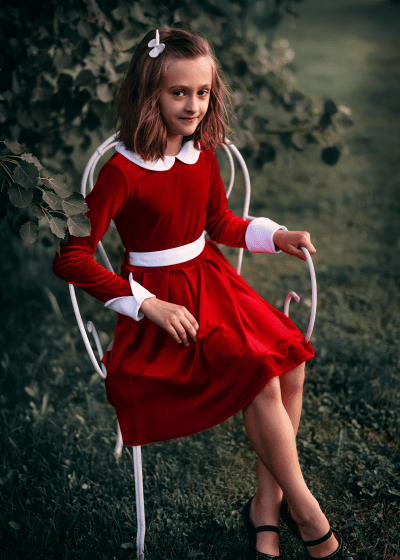Eliza czerwona sukienka dla dziewczynki