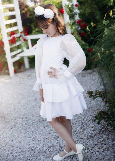 Amelia biała sukienka tiulowa dla dziewczynki